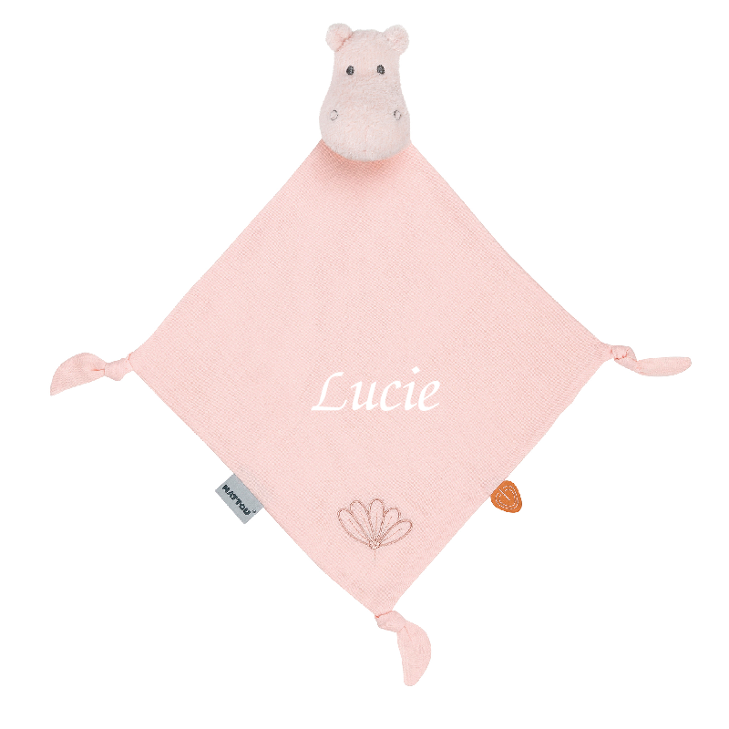  - susie et bonnie - grand lange hippopotame rose 30 cm 